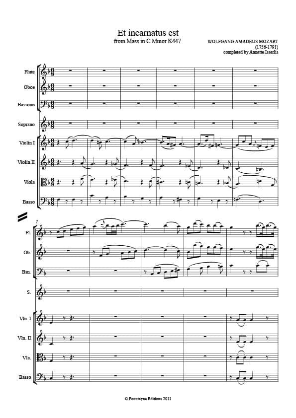 Mozart Et incarnatus est from K447 for soprano and orchestra