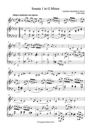 Pinto: 3 Sonatas for piano and violin
