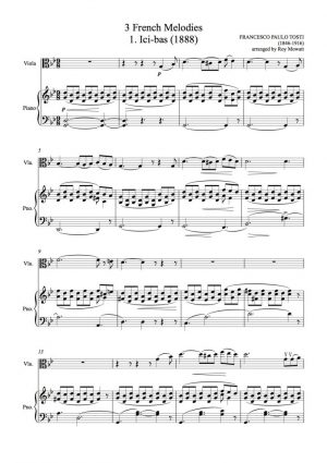 Tosti: 3 French Melodies for viola and piano
