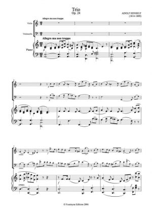 Henselt: Piano Trio in A minor Op. 24