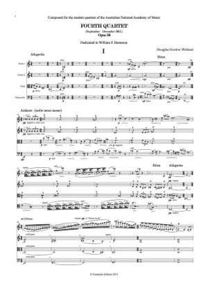 Weiland: Fourth Quartet Op. 50