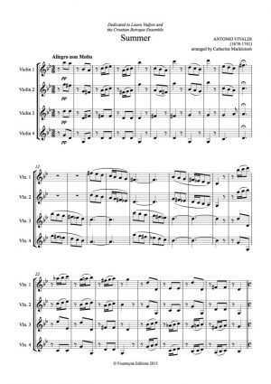 Vivaldi: Summer for 4 violins