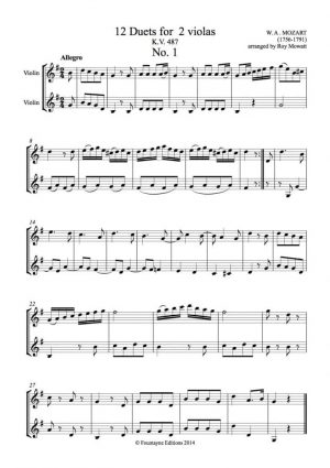 Mozart: 12 Violin Duets K487