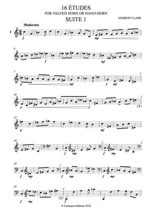 Clark, Andrew 16 Études for Valved Horn or Hand-horn