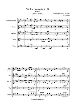 Haydn, Johann Michael   Violin Concerto in G MH52