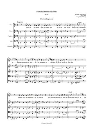 Schumann, Robert Frauenliebe und Leben Op. 42 for voice and string quartet